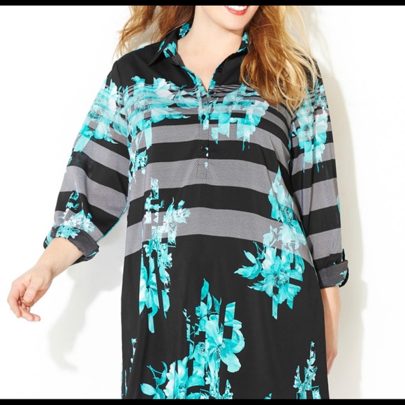 Avenue-Long vibrant tunic with pockets! - Picture 1 of 5